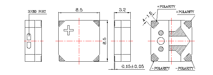 無源蜂鳴器SMD-085030H