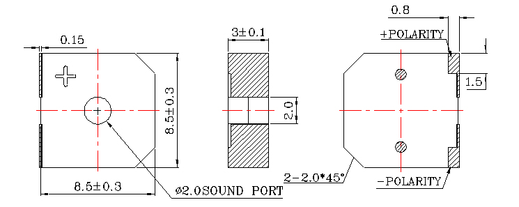 無(wú)源蜂鳴器SMD-085030H